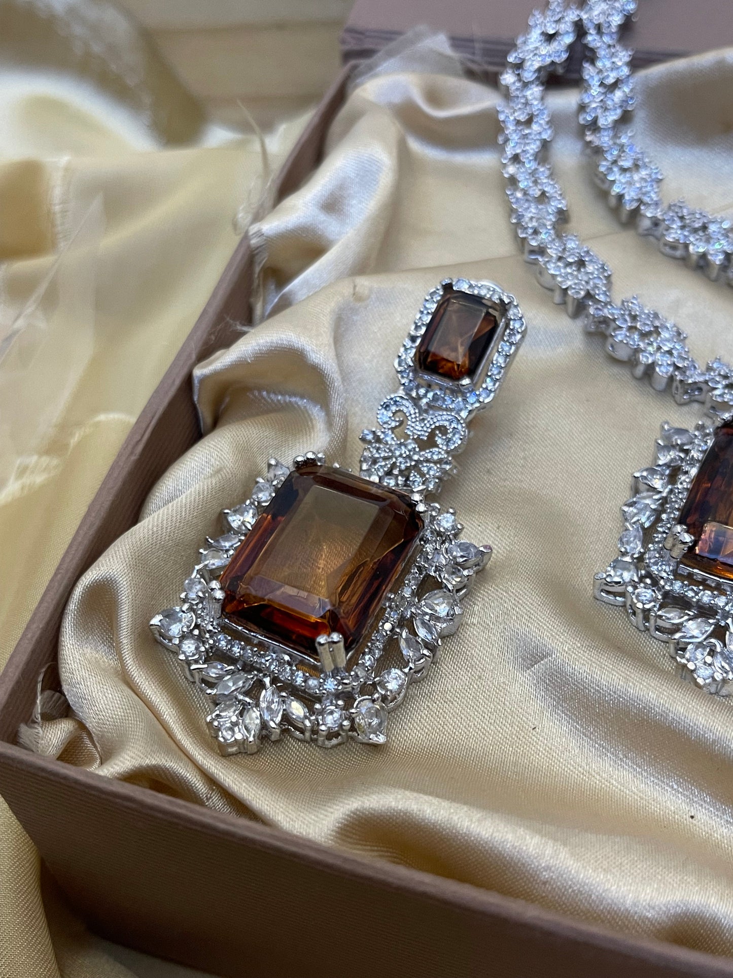 Silver Double Layer Bridal Set