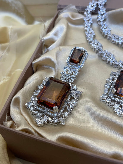 Silver Double Layer Bridal Set