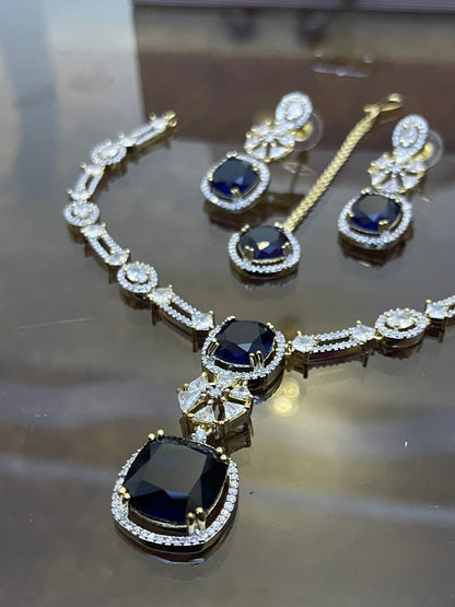 Zircon Ad Necklace Set