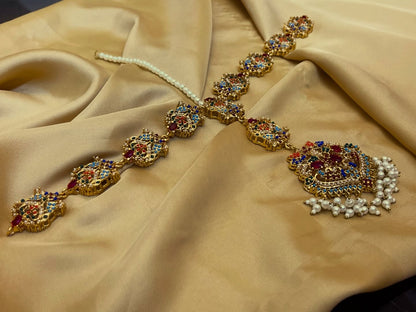 Multi Stone Studded Matha Patti Head piece