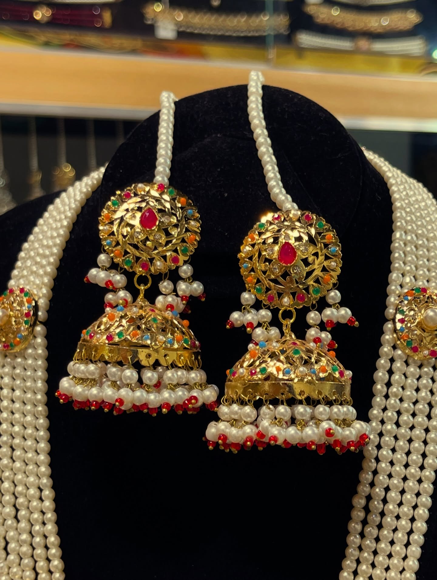 hyderabadi stylish Mala Jhumke Tikka