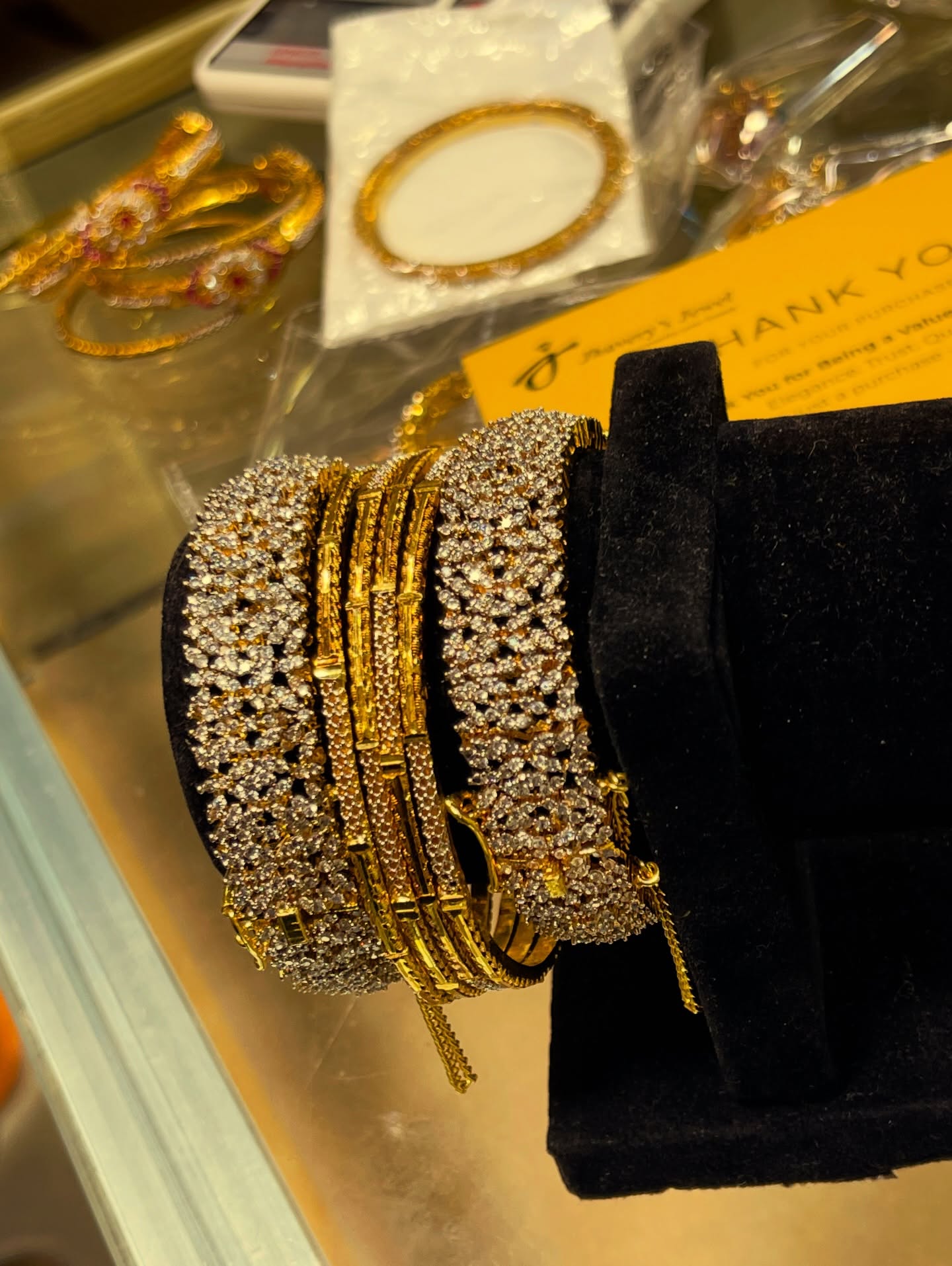 Gold Plated,Haseena Bangles Set 6 pcs