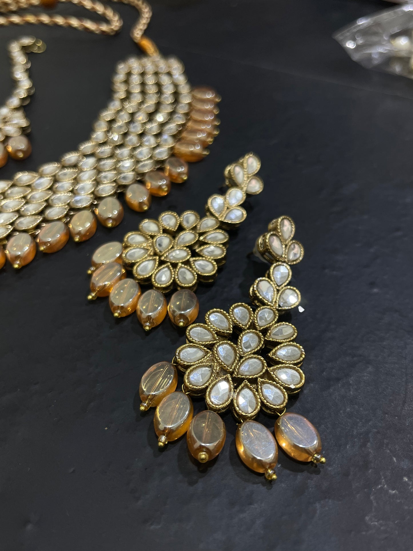 Kundan 5 Layers Designer Bridal Necklace Set