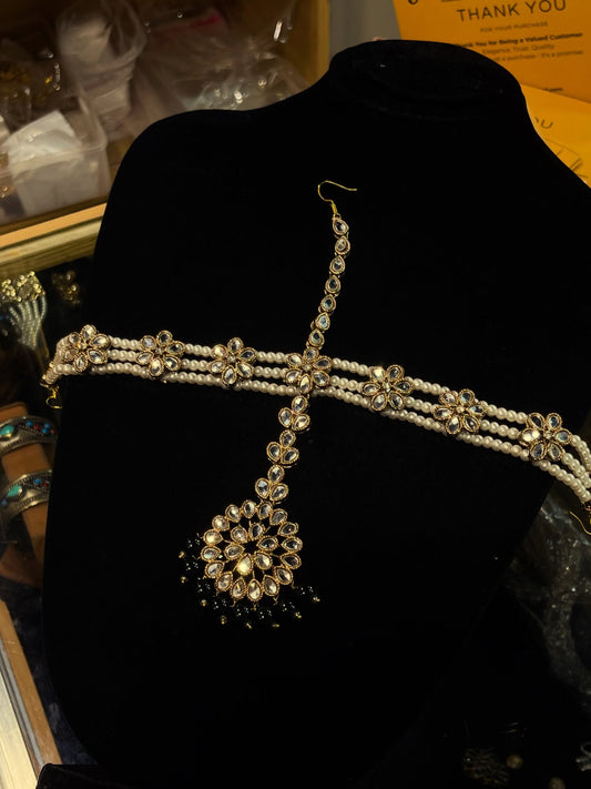 Kundan Stylish wear Long head Piece head Patti Sheesh patti