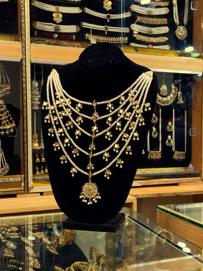 Kundan Stylish Full head Piece cover Matha Patti