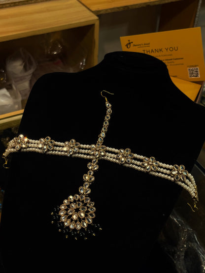 Kundan Stylish wear Long head Piece head Patti Sheesh patti