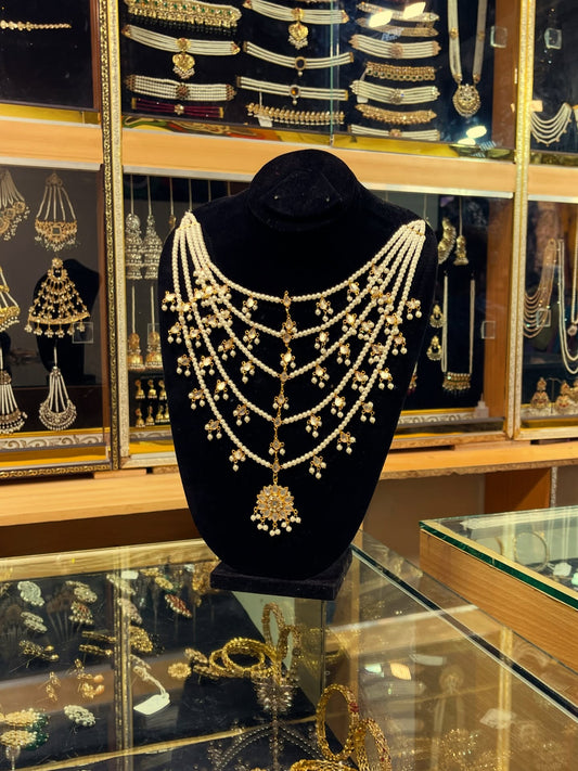 Kundan Stylish Full head Piece cover Matha Patti