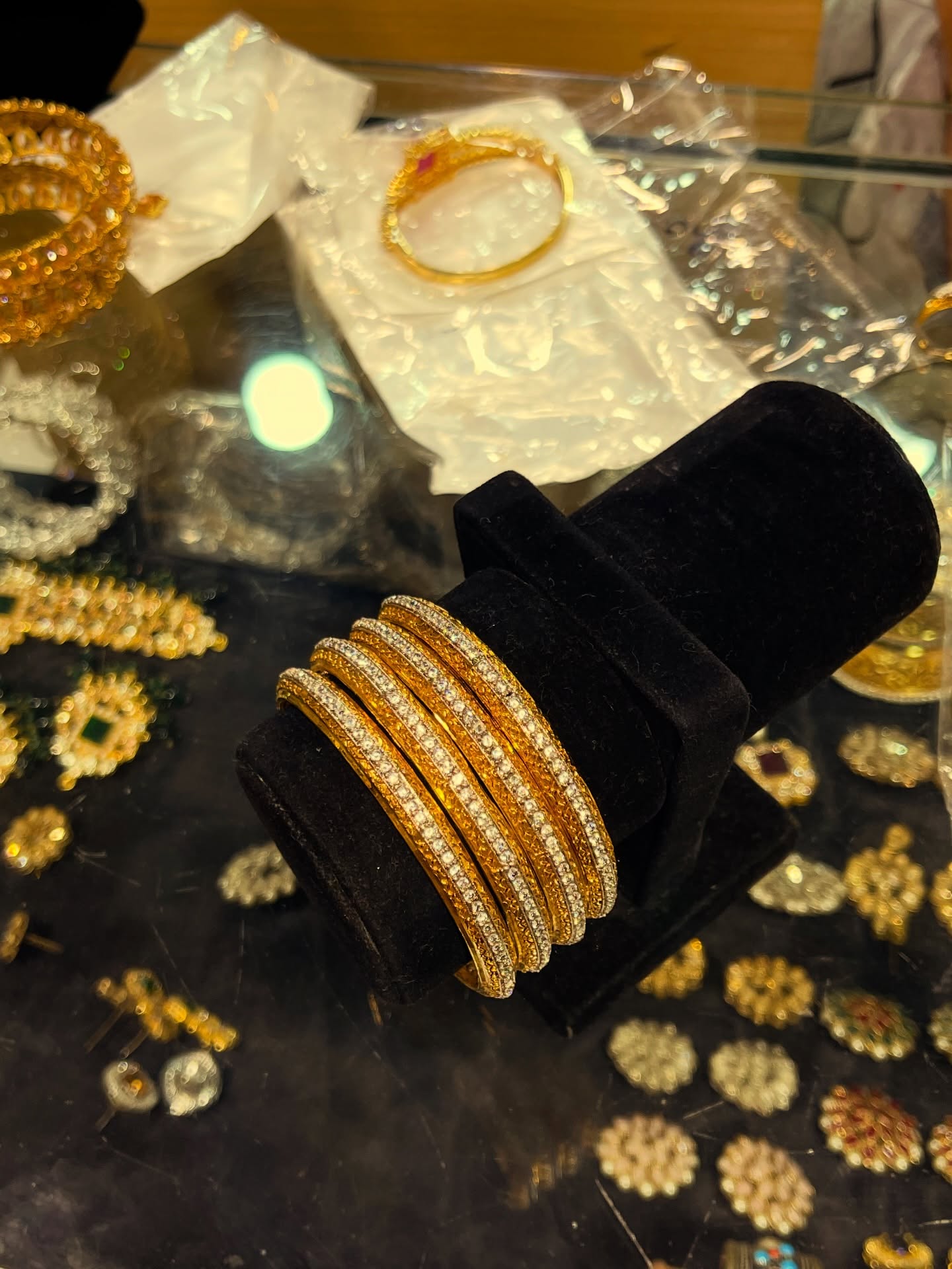22kt Gold Plated Stylish 2 pc bangles