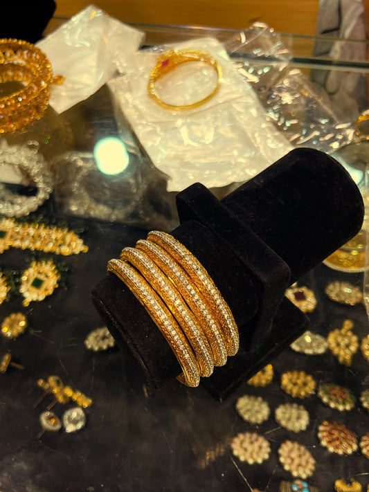 22kt Gold Plated Stylish 2 pc bangles