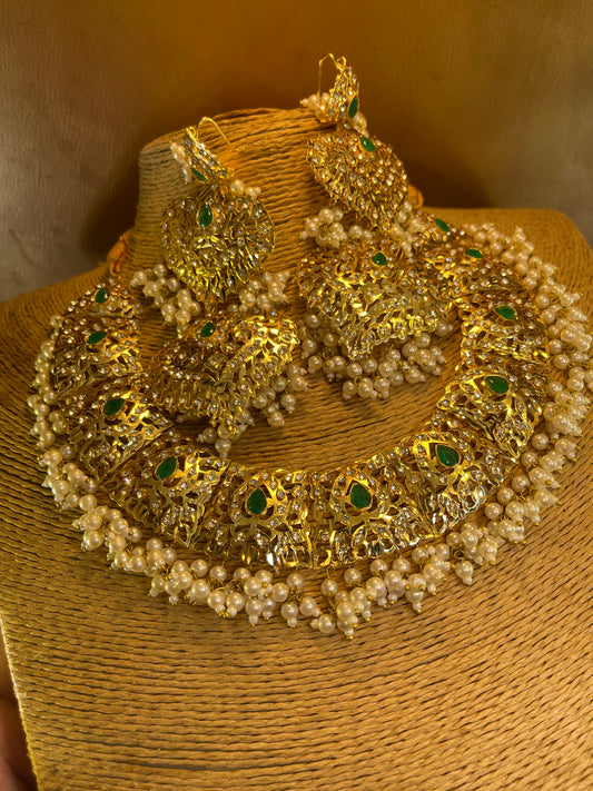 Hyderabadi Heart Shape Necklace Set