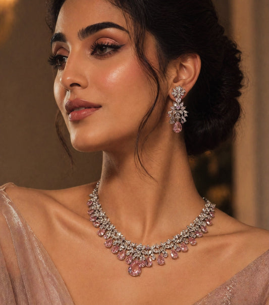 Zircon Ad Stylish Wear Necklace Set