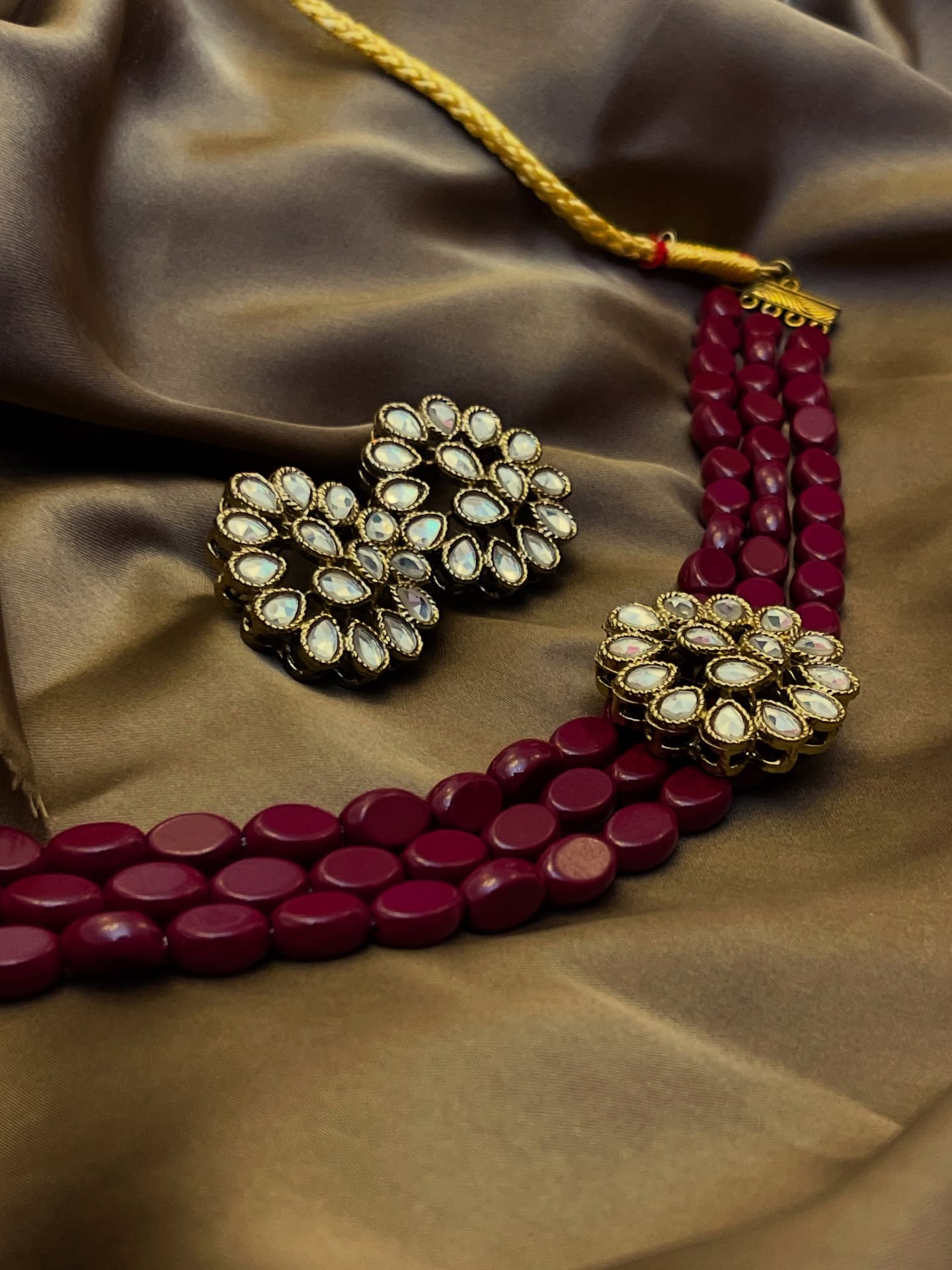 Kundan Stylih Wear Ruby Marian Choker set