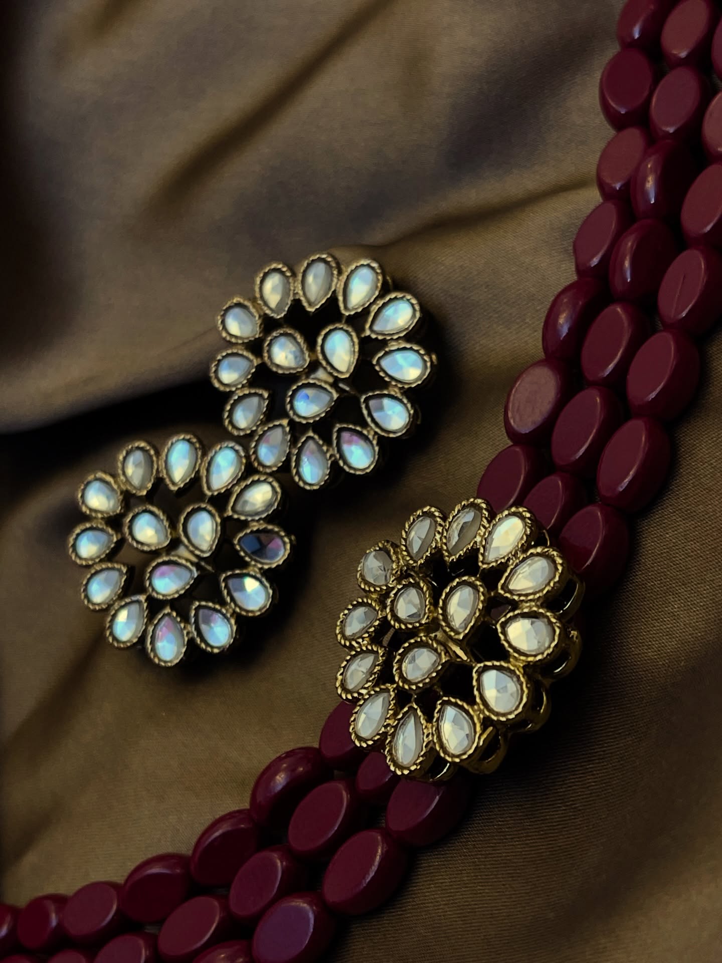 Kundan Stylih Wear Ruby Marian Choker set