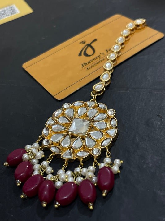 Thappa Kundan Stylish Wear Designer Tikka
