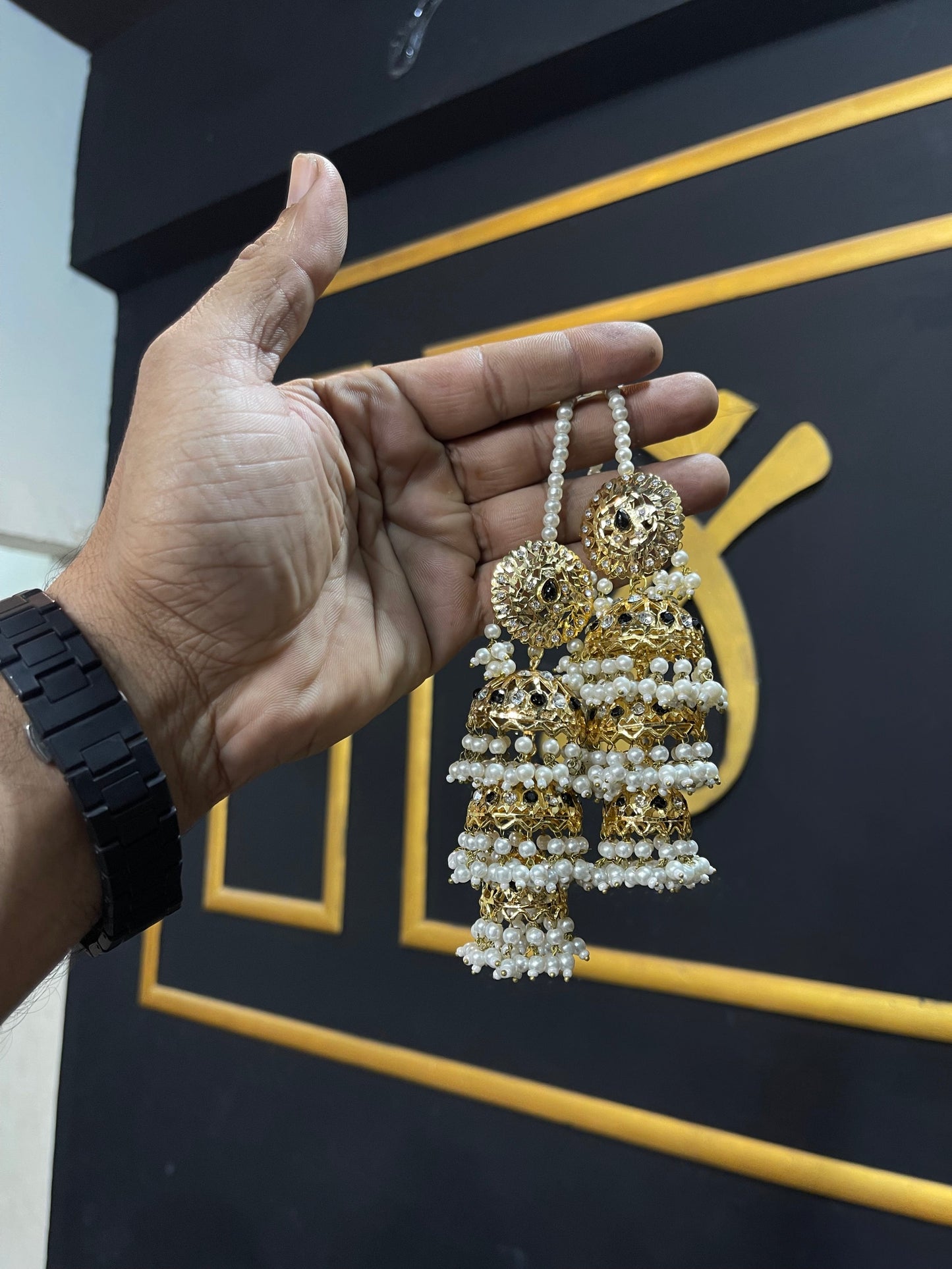 Hyderabadi 3 Layers Jhumka Earring