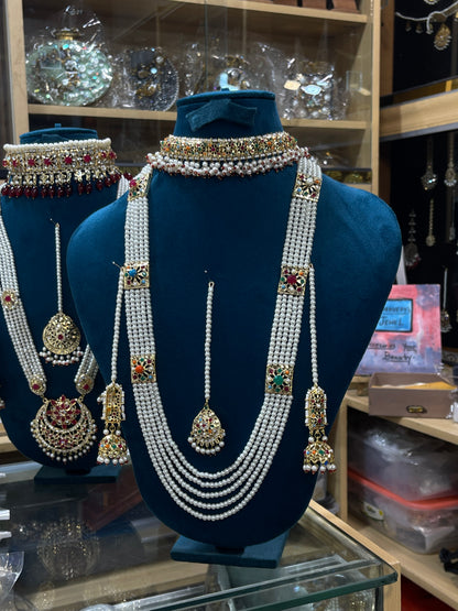 Noratan Stones Studded Choker & Maala Set