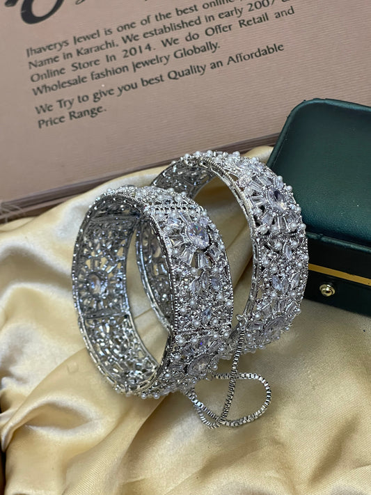 Silver Based Openable Bangles
