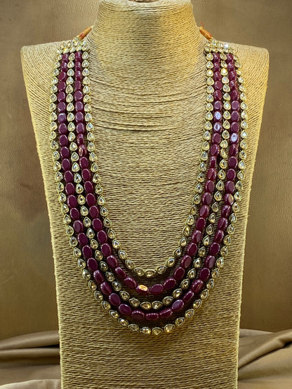 5 Layers Long Kundan Malaa