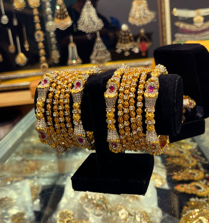 Trending Gold Plated Bangles in Pakistan 2026 | Premium Artificial Bangles for Women | Jhaverys Jewellery 6 Pcs Set of Bangles