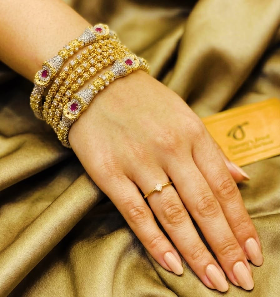 Trending Gold Plated Bangles in Pakistan 2026 | Premium Artificial Bangles for Women | Jhaverys Jewellery 6 Pcs Set of Bangles