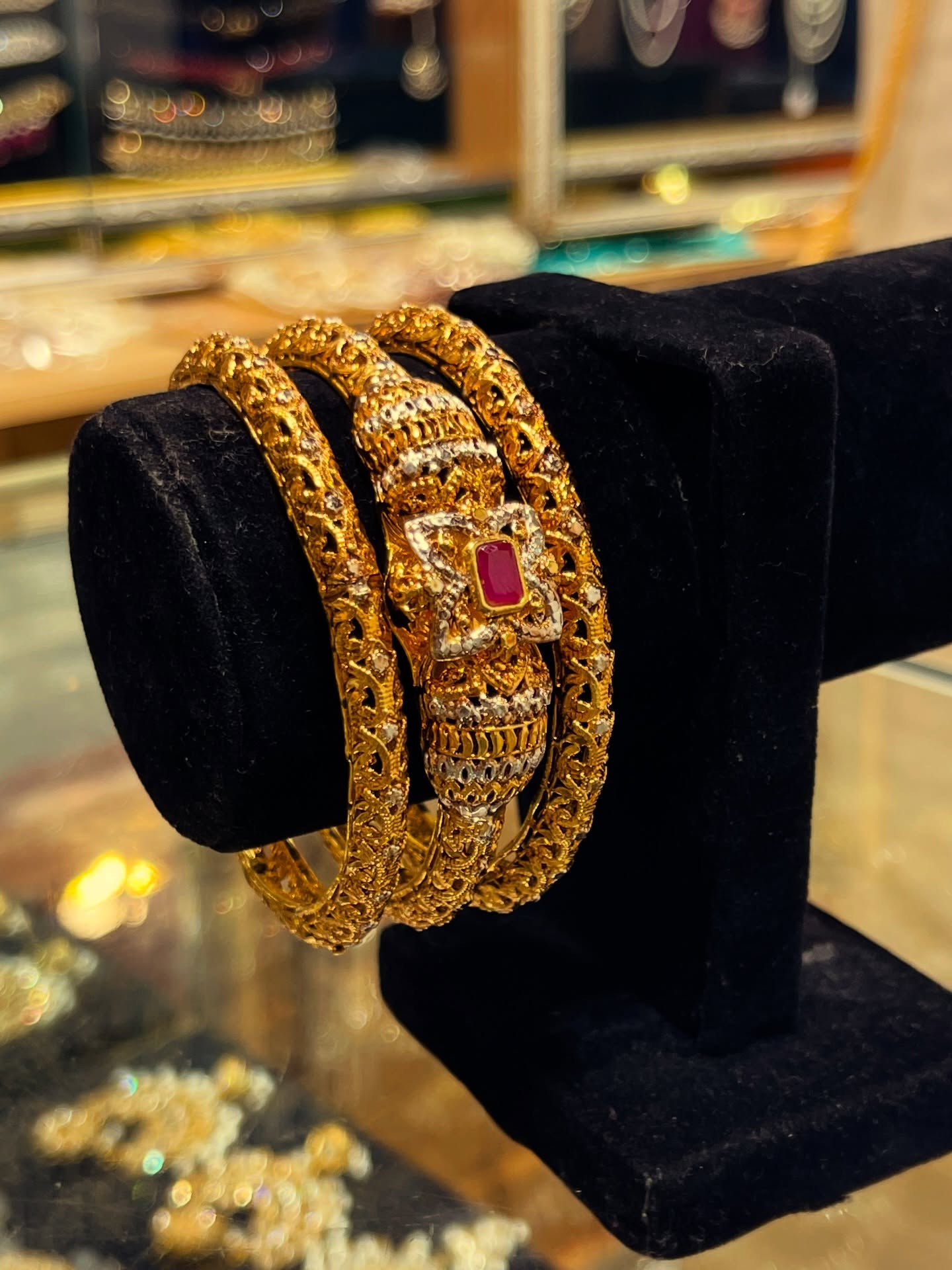 Pure Gold Plated,3PC Bangles Set