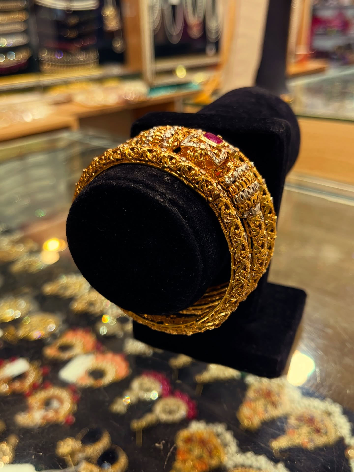 Pure Gold Plated,3PC Bangles Set