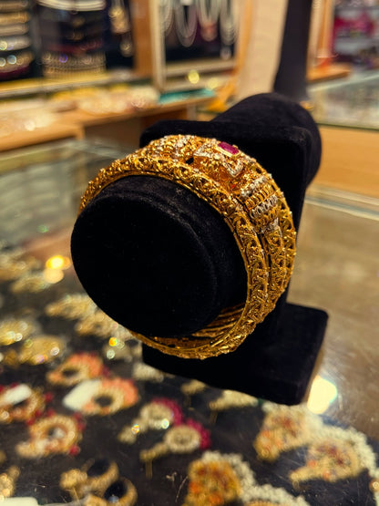 Pure Gold Plated,3PC Bangles Set