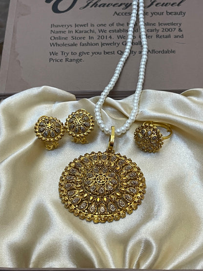 22KT Pure Gold Plated,Combo Set ( two Tone Polish )