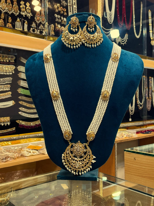 Traditional Wear Stylish Pure Hyderabadi Long  Maala Pure Traditional look
