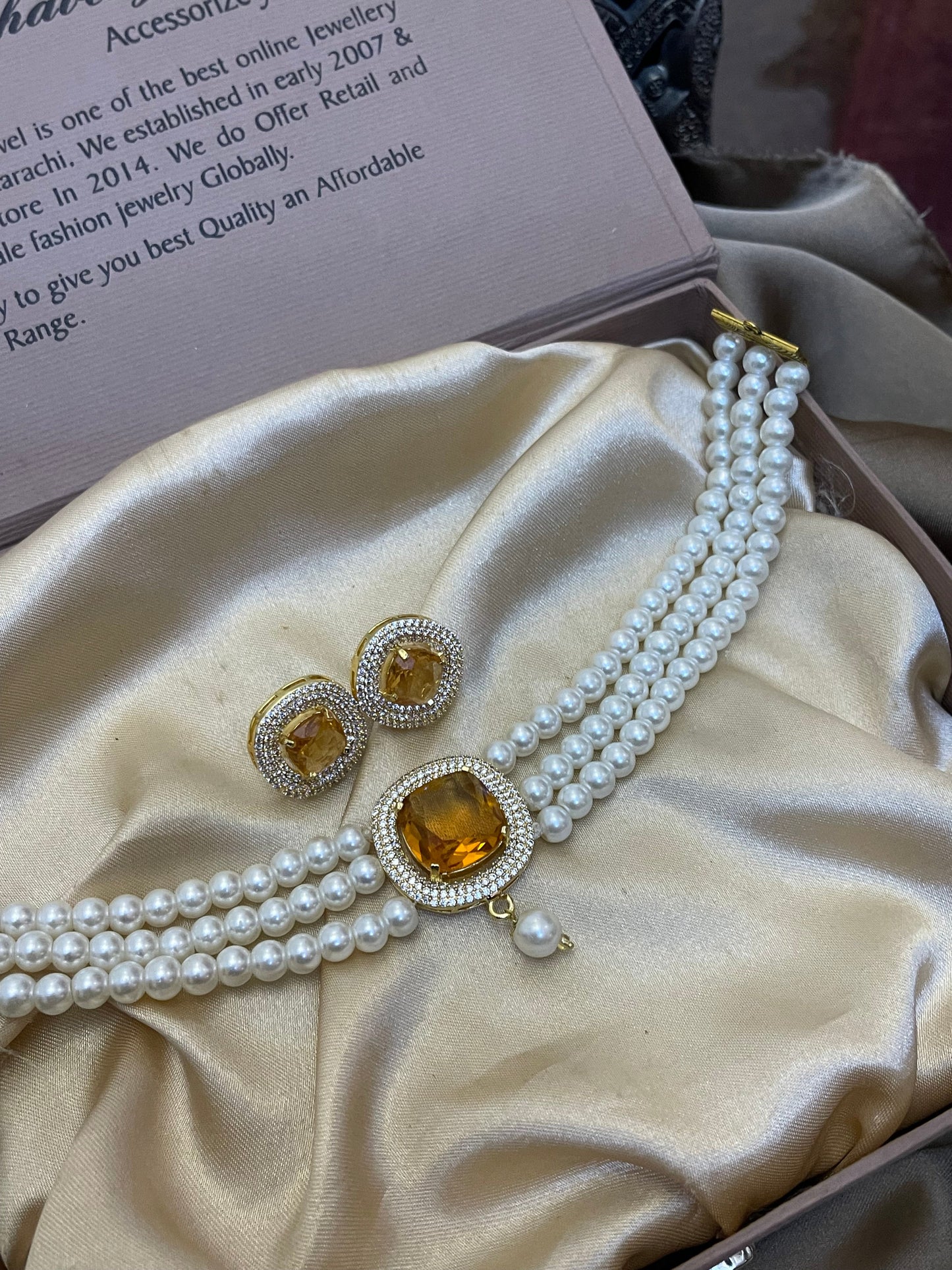 Zircon Choker Sets