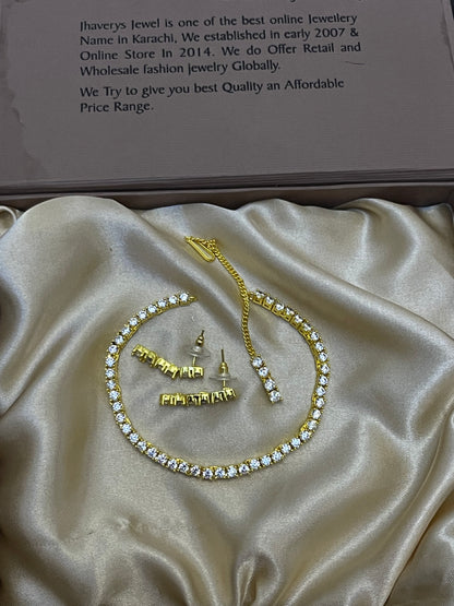 Zircon Ad Necklace set