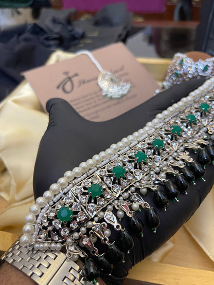 Hyderabadi Silver Choker Set