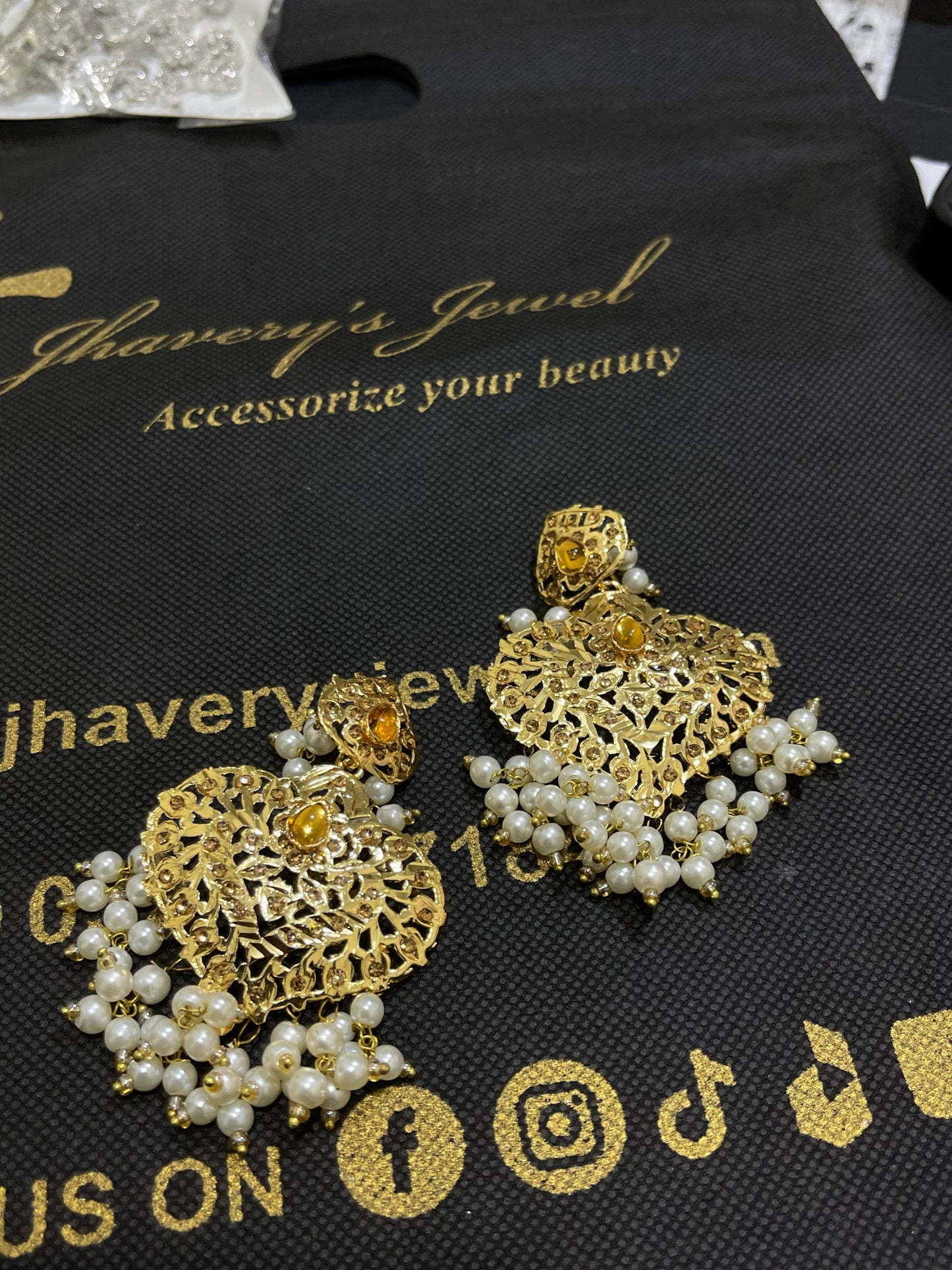 Hyderabadi Heart Shape Earrings