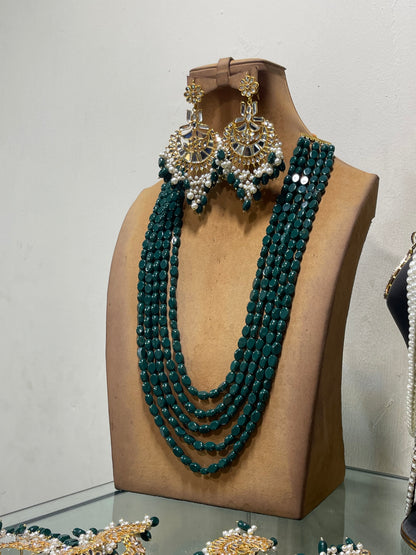 Kundan long mala and Earrings