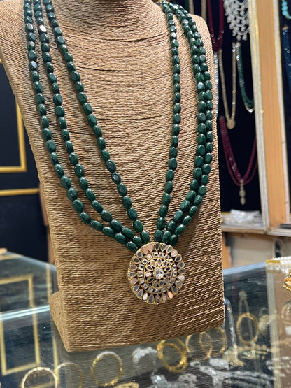 3 Layers kundan Bunch Mala
