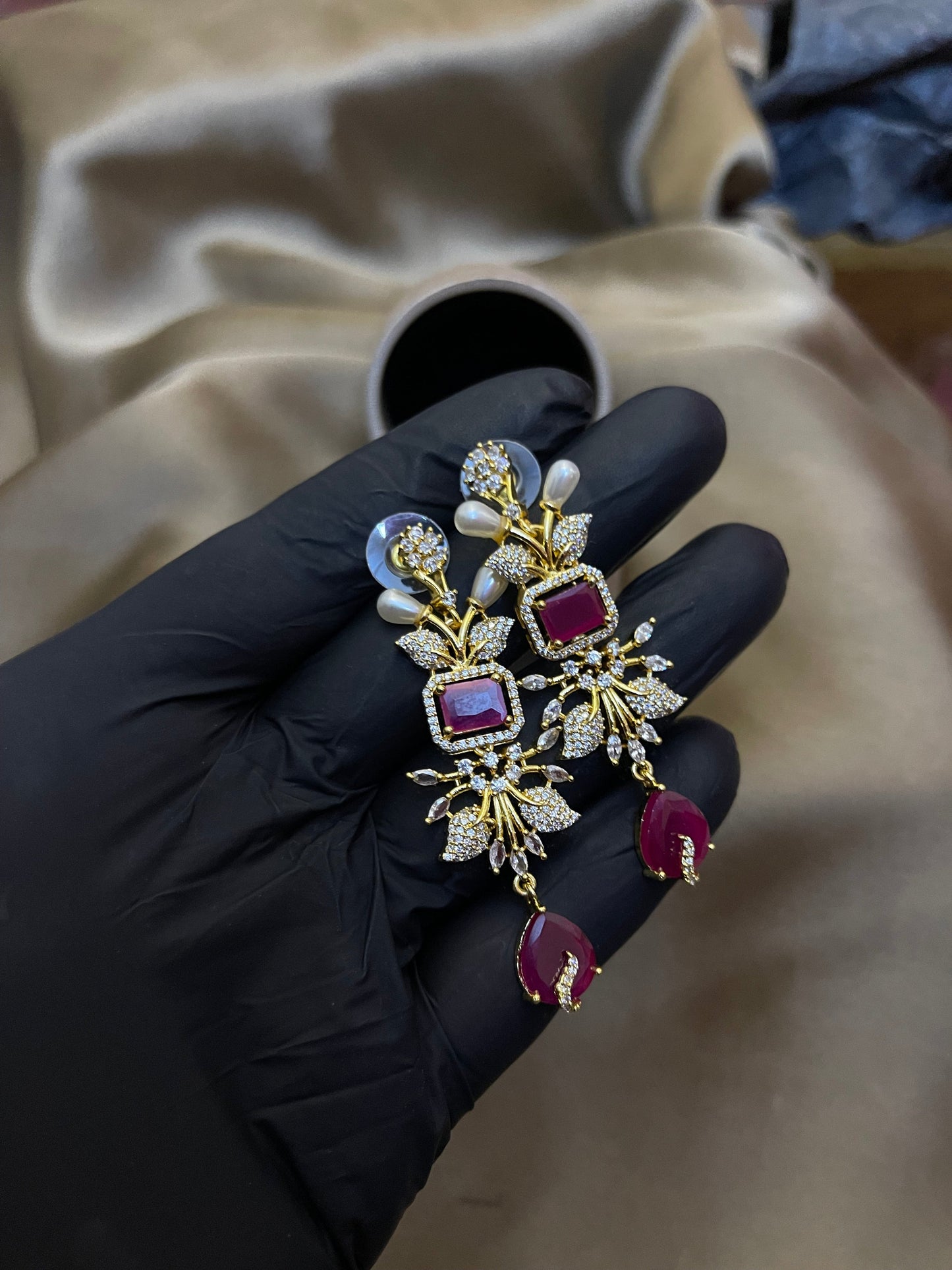 Zircon Ad Earrings