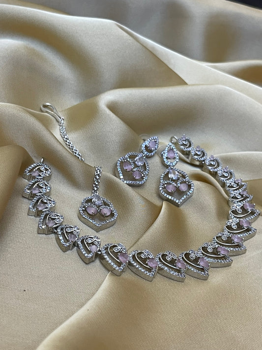 Zircon Ad Necklace Set