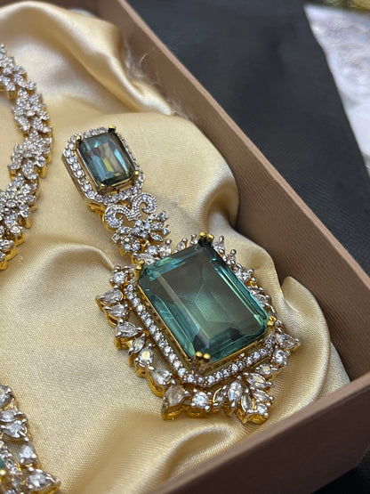 22KT Zircon Bridal Necklace Set