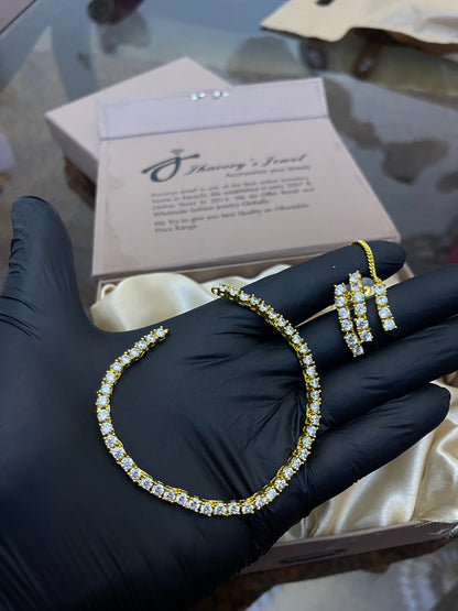 Zircon Ad Necklace set