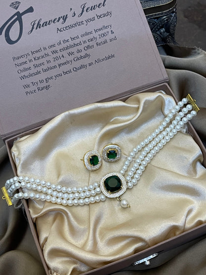 Zircon Choker Set