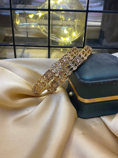 Stylish polki and zircon Bangles