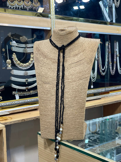 Double Layers Designer Stylish Black Lariats