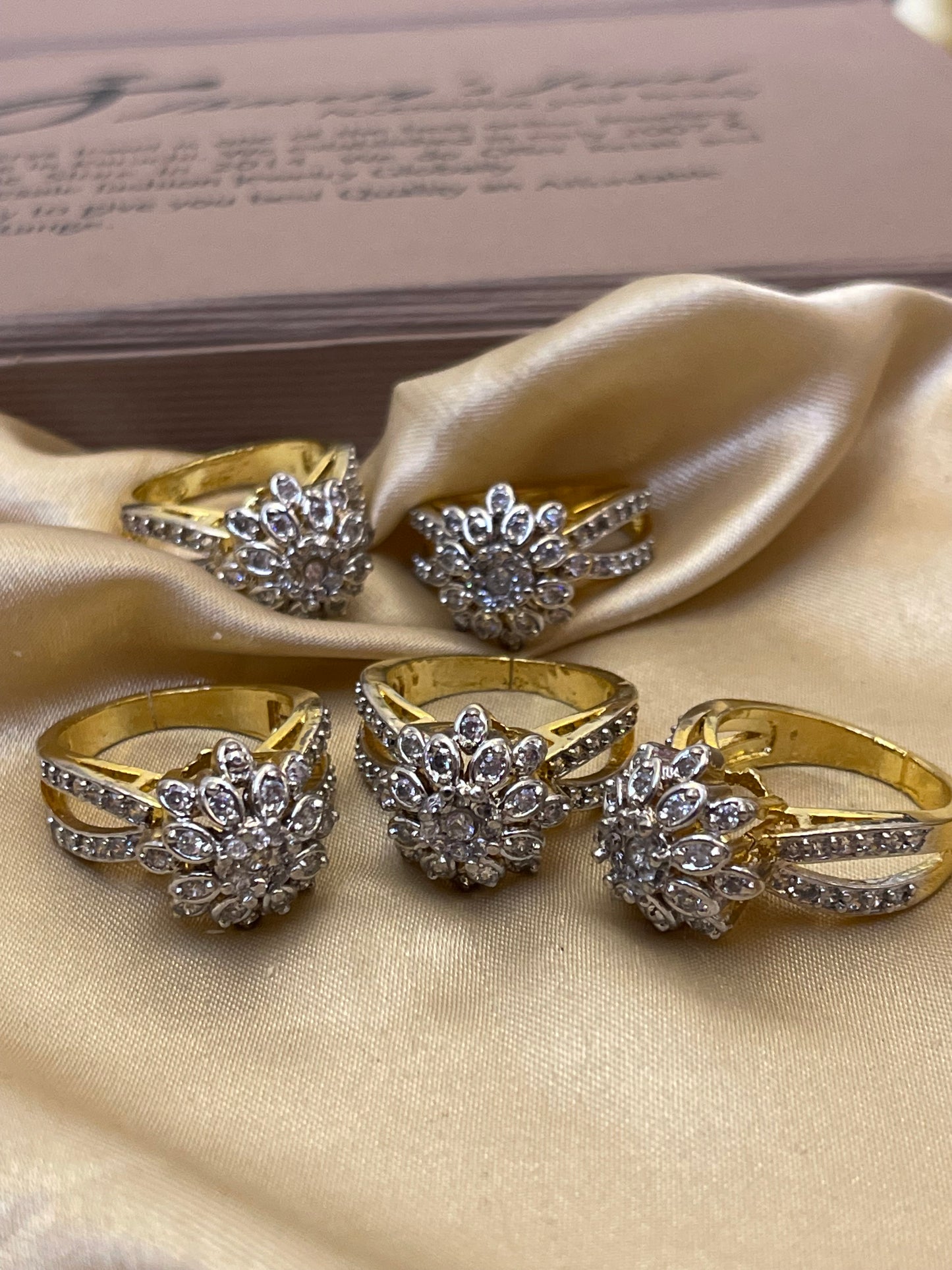 Zircon Jarao Rings Gold Plated