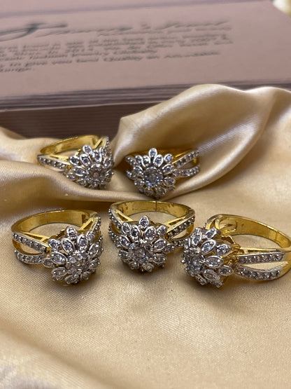 Zircon Jarao Rings Gold Plated