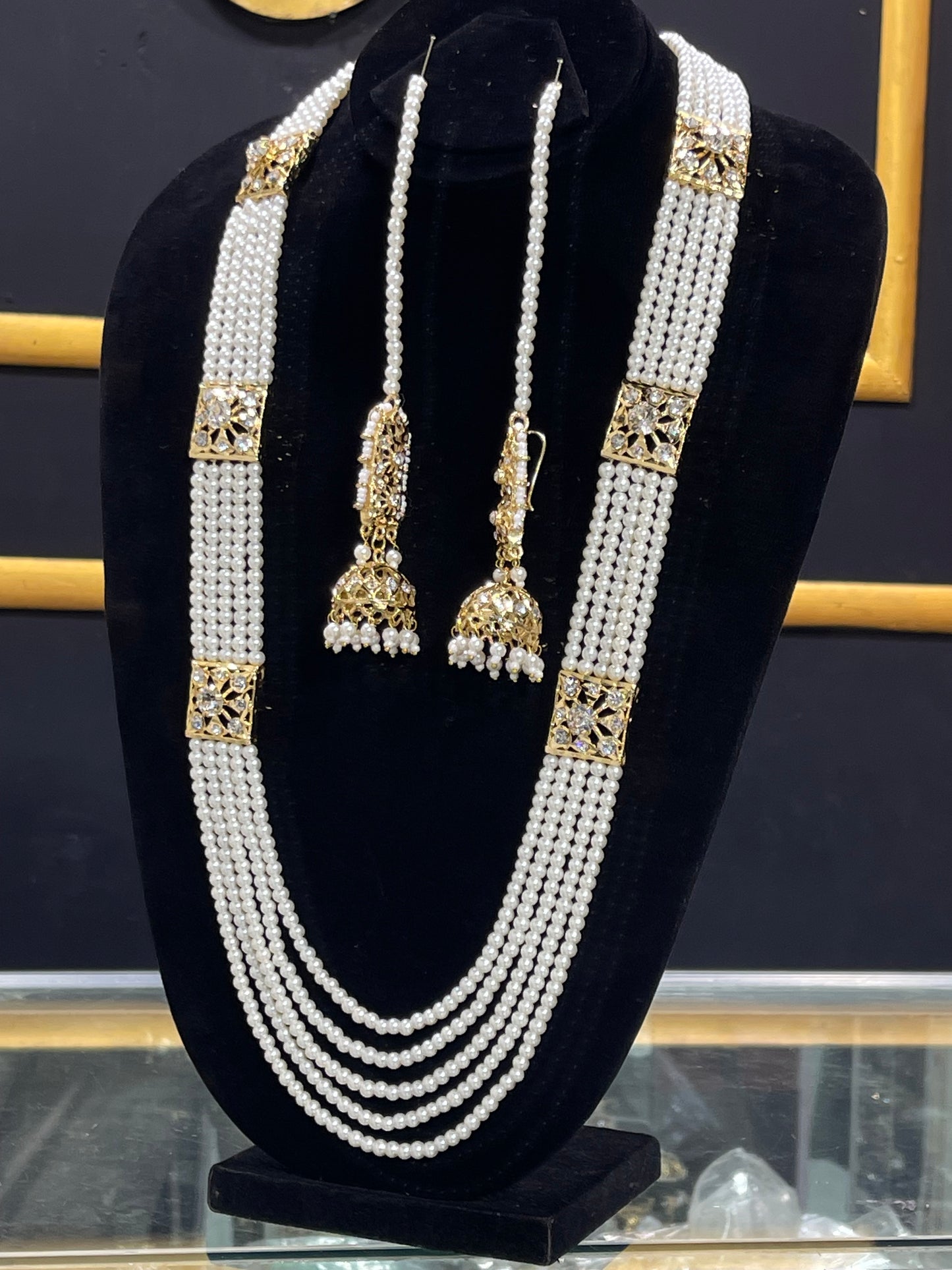 Hyderabadi Stylish Wear Long Mala and Jhumke