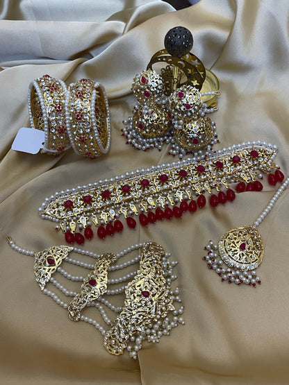 Hyderabadi Ruby Bridal set
