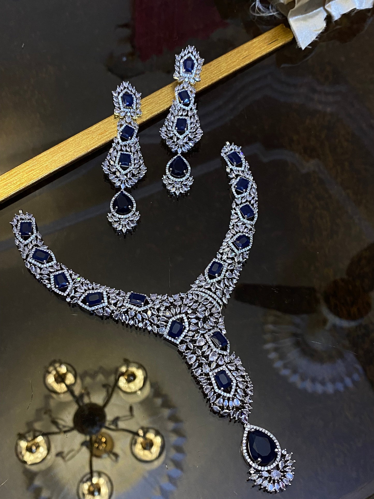 Zircon Ad Necklace Set Big