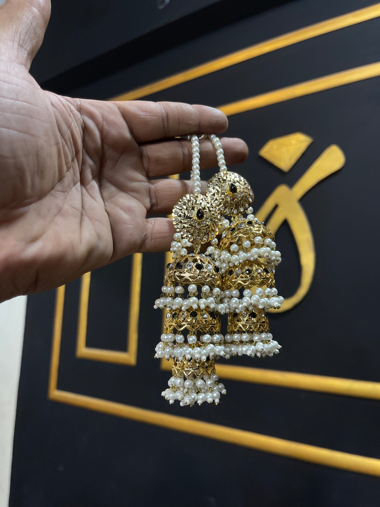 Hyderabadi 3 Layers Jhumka Earring