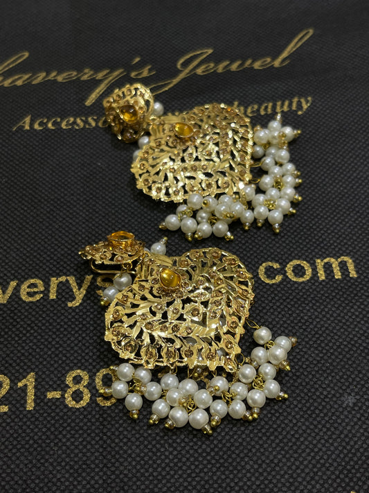Hyderabadi Heart Shape Earrings