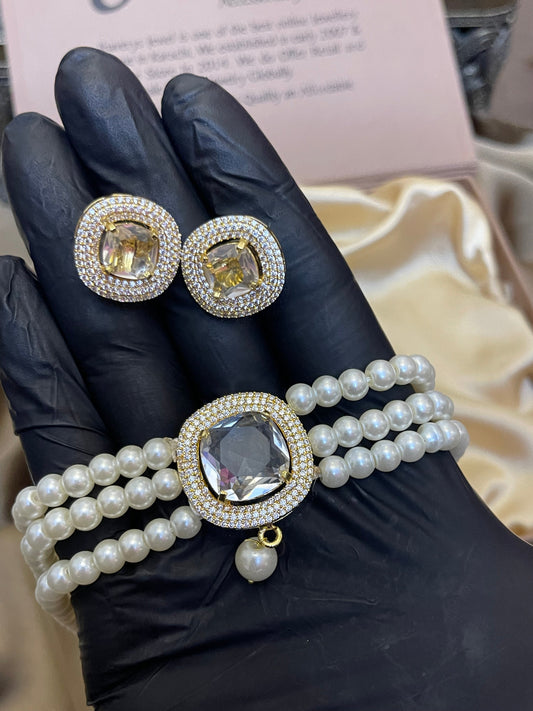 Zircon Choker Set